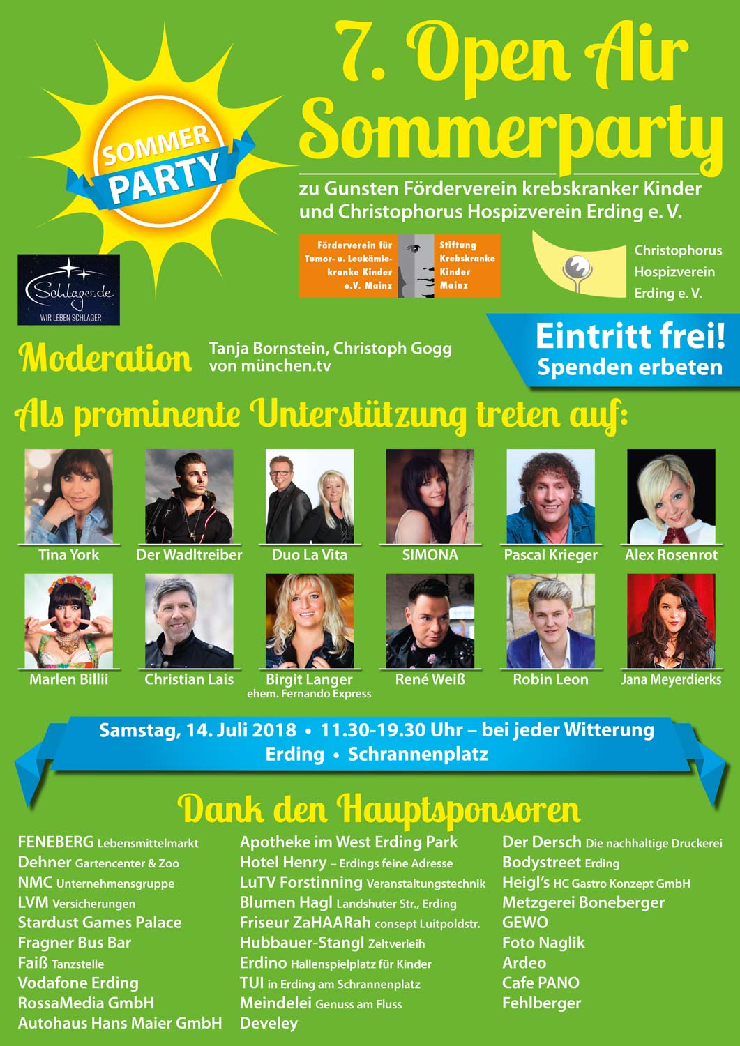 Plakat 7. Open Air für Sommerparty