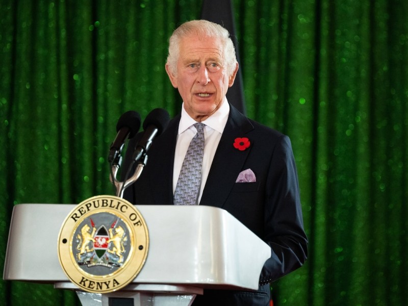 . 31/10/2023. Nairobi, Kenya. King Charles III and Queen Camilla with the President and First Lady of Kenya at a State Banquet in Nairobi on the first day of their State Visit to Kenya. PUBLICATIONxINxGERxSUIxAUTxHUNxONLY xPoolx/xi-Imagesx IIM-24773-0161