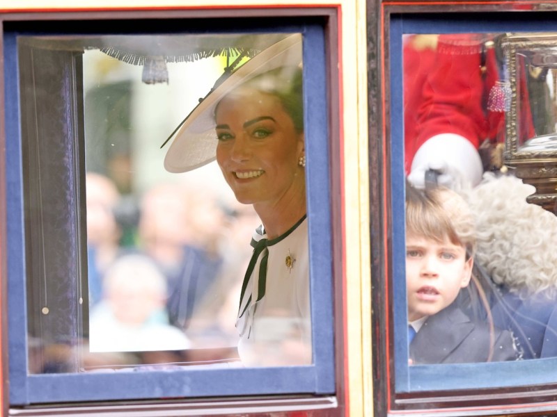 The Royal family including King Charles III, Queen Camilla, Prince William The Prince of Wales, Catherine The Princess of Wales, Prince George, Princess Charlotte and Prince Louis attending the Trooping of the Colour 2024 which this year is being trooped by The Irish Guards. Trooping the Colour traditionally marks the Sovereign s official birthday and 1,400 soldiers, 200 horses and 400 musicians parade for King Charles III, with the event finishing with an RAF flypast as the Royal Family watch from the balcony at Buckingham Palace. PUBLICATIONxNOTxINxUK