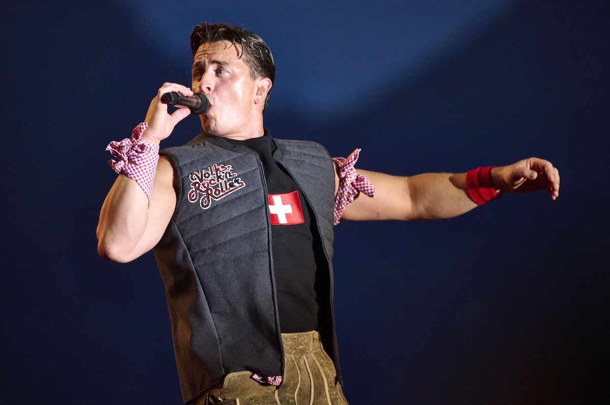 Andreas Gabalier live beim Flumserberg Open Air auf der Tannenbodenalp. Flumserberg, 02.08.2024 *** Andreas Gabalier live at the Flumserberg Open Air on the Tannenbodenalp Flumserberg, 02 08 2024 Foto:xP.xFrauchigerx/xFuturexImagex gabalier_4813